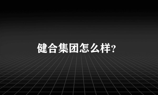健合集团怎么样？