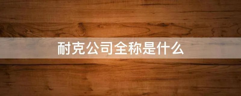 耐克公司全称是什么