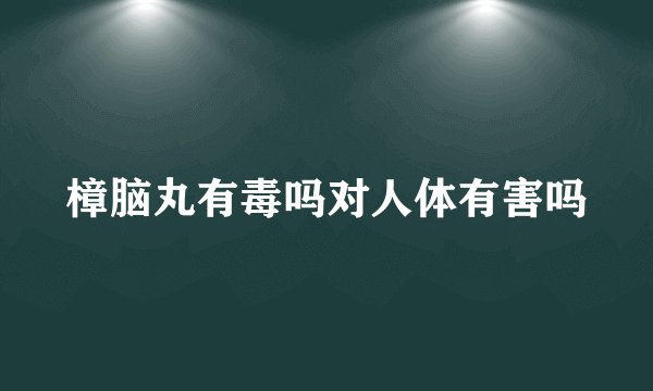樟脑丸有毒吗对人体有害吗