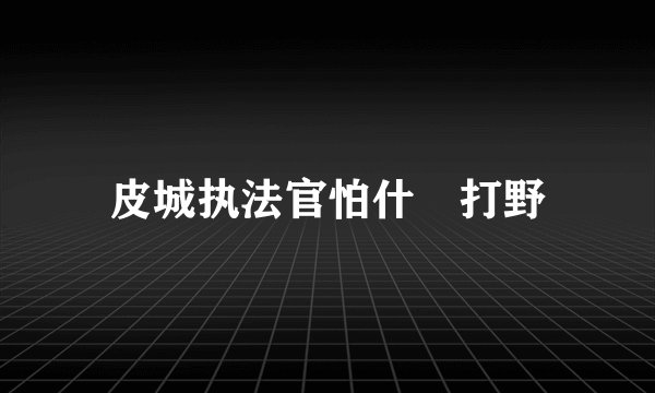 皮城执法官怕什麼打野