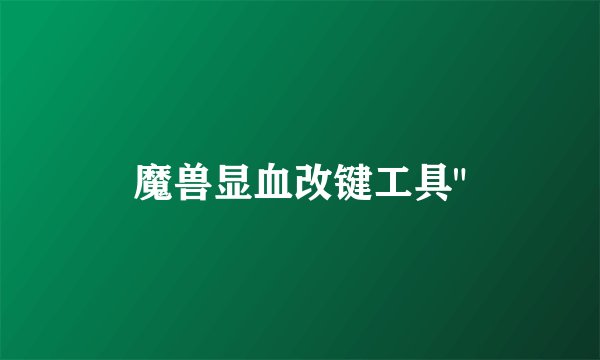 魔兽显血改键工具