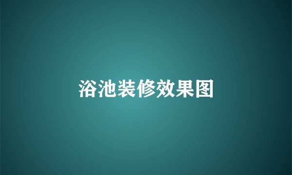 浴池装修效果图