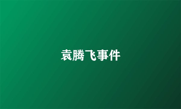 袁腾飞事件