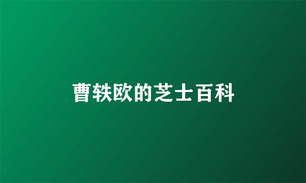 曹轶欧的芝士百科