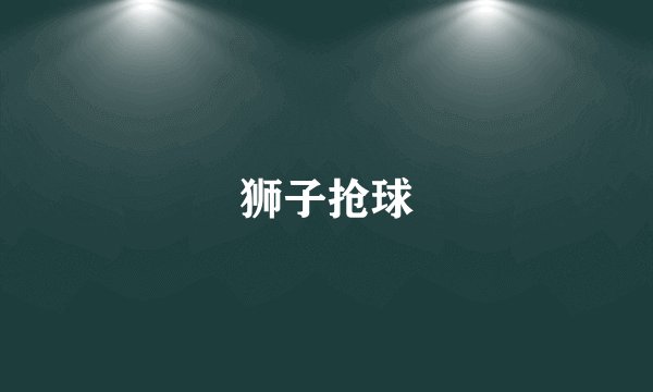 狮子抢球