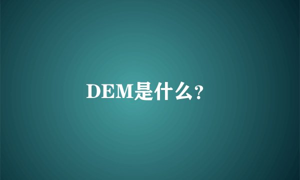 DEM是什么？