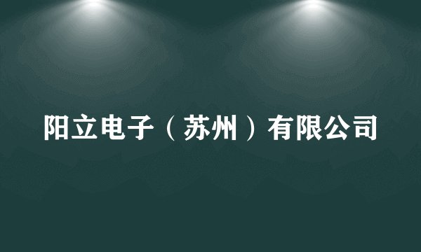 阳立电子(苏州)有限公司