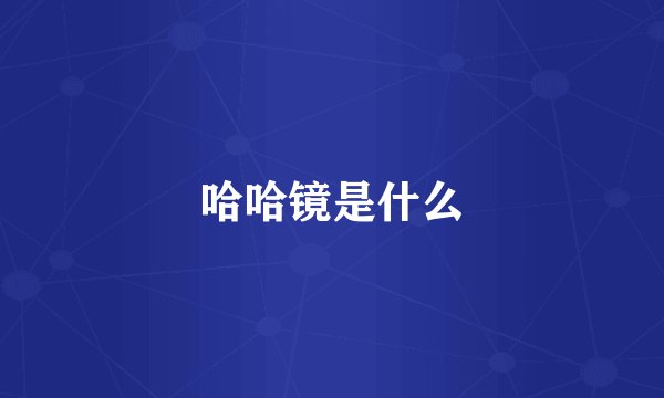 哈哈镜是什么