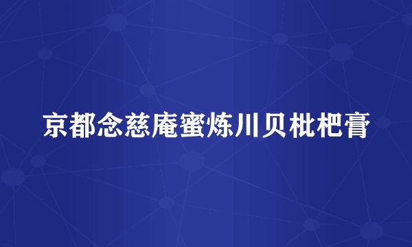 京都念慈庵蜜炼川贝枇杷膏