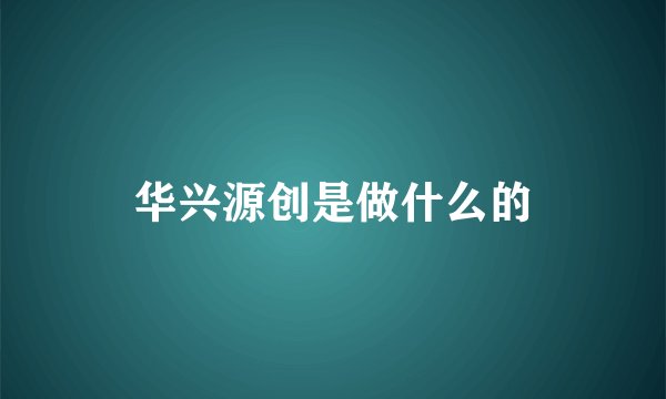 华兴源创是做什么的