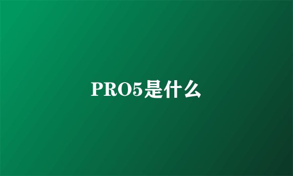 PRO5是什么