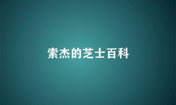 索杰的芝士百科