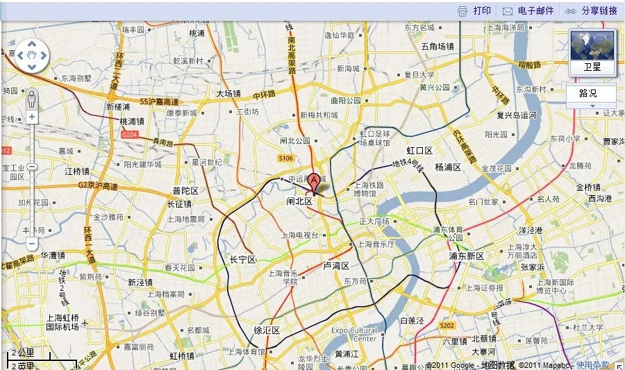 上海市闸北区地图