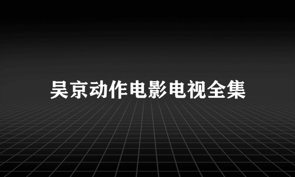 吴京动作电影电视全集