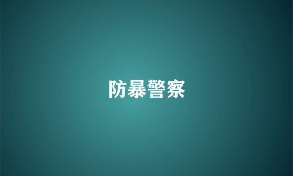 防暴警察