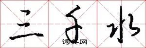 三千水