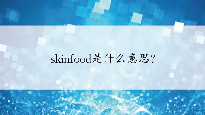 skinfood是什么意思?