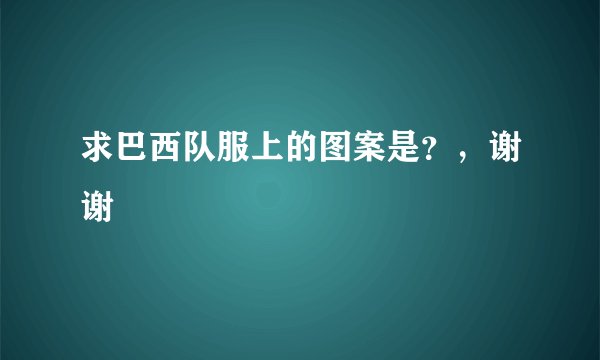 求巴西队服上的图案是？，谢谢