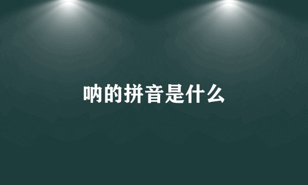 呐的拼音是什么