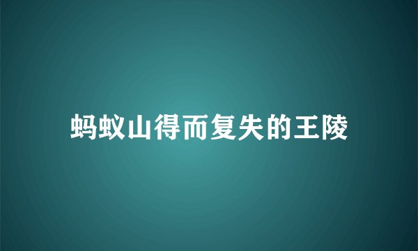 蚂蚁山得而复失的王陵