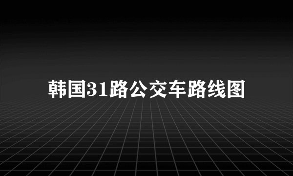 韩国31路公交车路线图