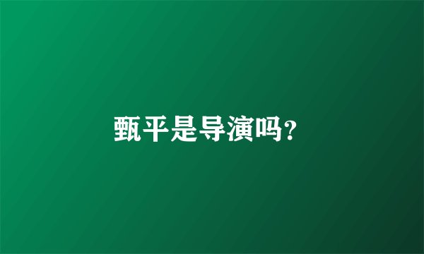 甄平是导演吗？