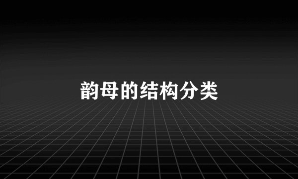 韵母的结构分类
