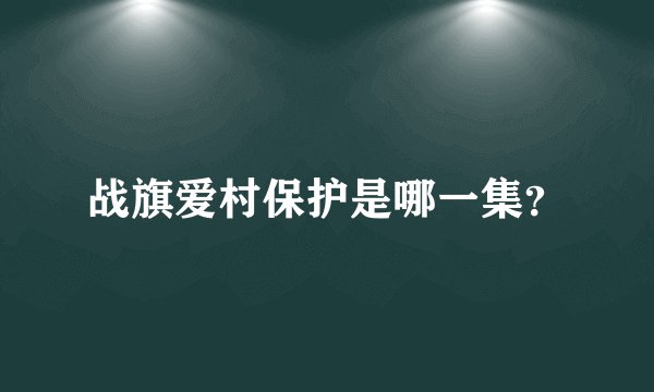 战旗爱村保护是哪一集?