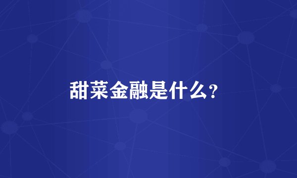 甜菜金融是什么？