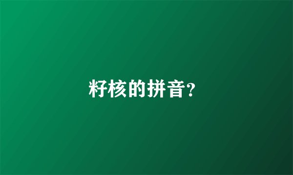 籽核的拼音？