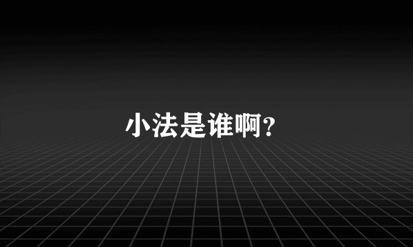 小法是谁啊?