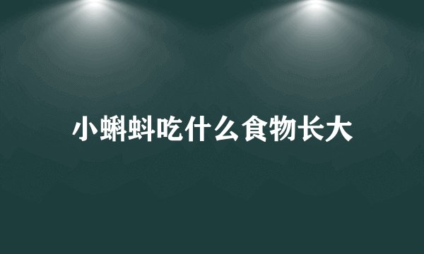 小蝌蚪吃什么食物长大