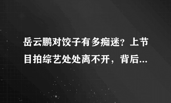 岳云鹏对饺子有多痴迷?上节目拍综艺处处离不开,背后原因终于公开