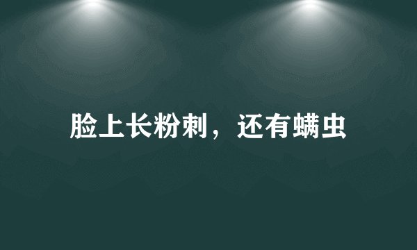 脸上长粉刺,还有螨虫