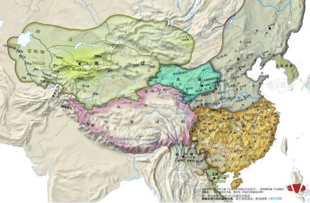 宋朝地图:南宋疆域变化地图(图)