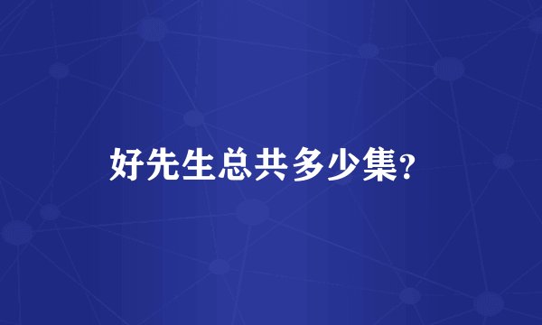 好先生总共多少集？
