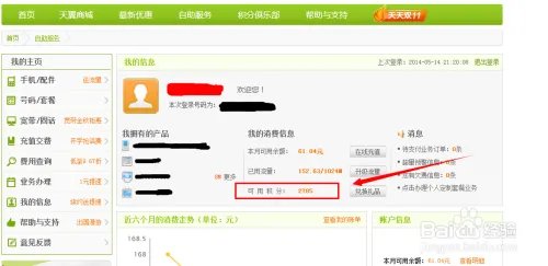 怎么查询电信积分