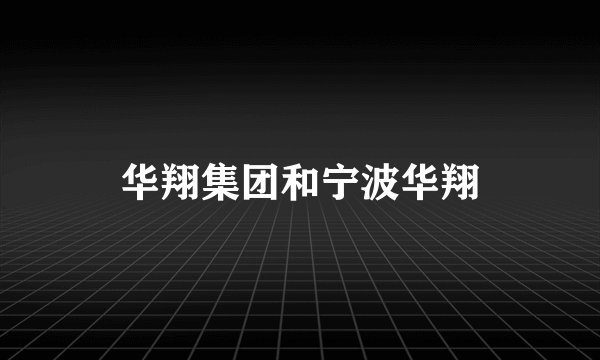华翔集团和宁波华翔