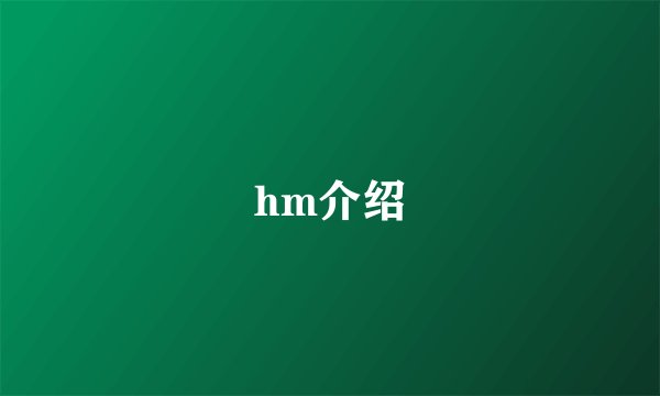 hm介绍