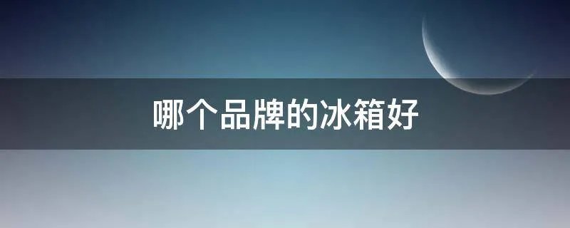 哪个品牌的冰箱好