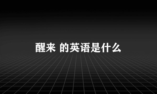 醒来 的英语是什么