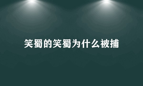 笑蜀的笑蜀为什么被捕