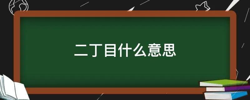二丁目什么意思