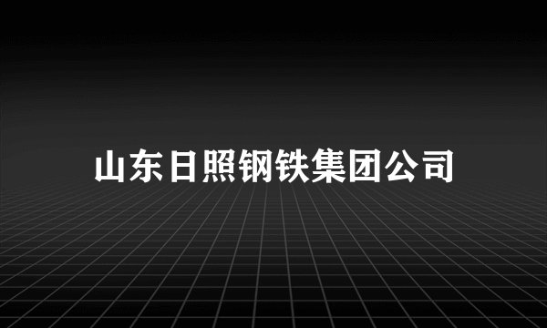 山东日照钢铁集团公司