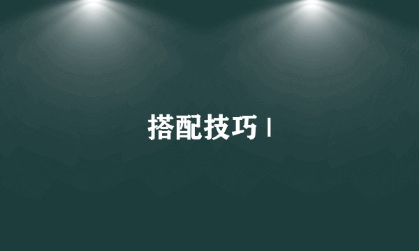 搭配技巧 |