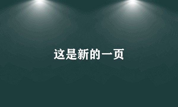 这是新的一页