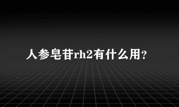 人参皂苷rh2有什么用？