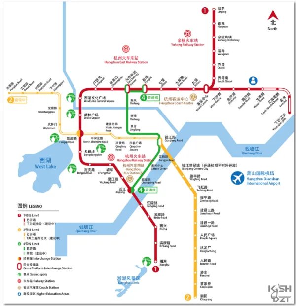 杭州目前有几条地铁线路啊?